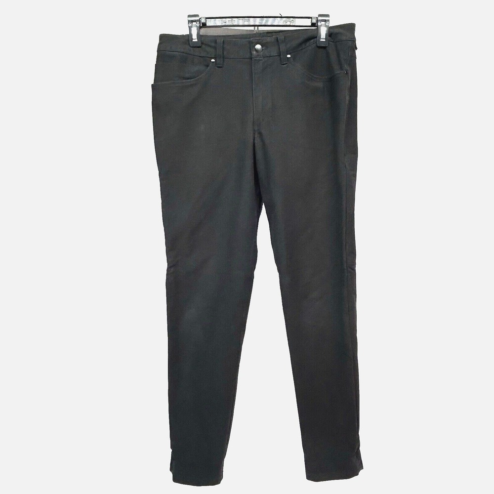Lululemon ABC Men's 32x30.5 Black Cotton Blend Flat Front Pants (C7)
